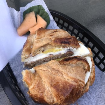 Cold Brook Cafe - Sausage egg n cheese on crossaint - Breakfast & Brunch Near Me - Scituate, Rhode Island
