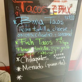 Tacos CDMX - Menu as of November 2025 - Tacos Near Me - Westwood, New Jersey