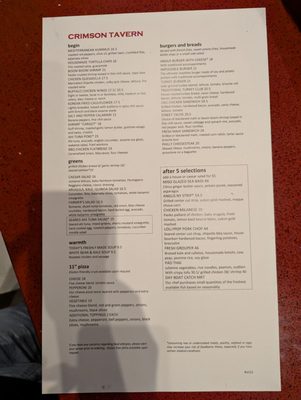 Menu photo 1 Crimson Tavern Orlando, FL Menu photo 1 Crimson Tavern Orlando, FL