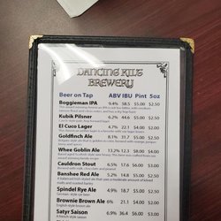 Dancing Kilt Brewery - Beer menu