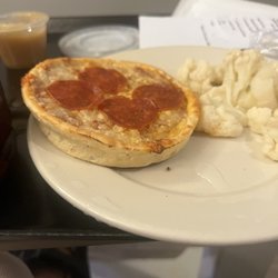 The Grand Pavilion for Rehabilitation & Nursing - Cold "pizza" with cauliflower side served to a lactose intolerant patient