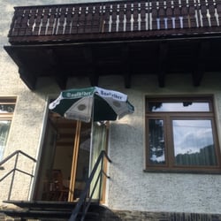 Gasthof Zum Saaletaal - Eingang vom Biergarten