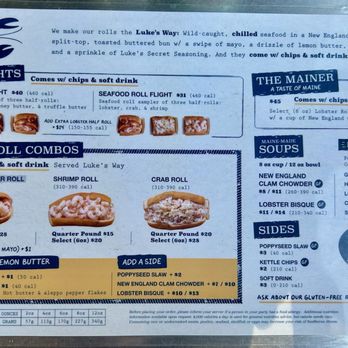 Luke's Lobster Brooklyn Bridge Park - Menu as of 10/4/25 - Seafood Near Me - Brooklyn, New York Luke's Lobster Brooklyn Bridge Park - Menu as of 10/4/25 - Seafood Near Me - Brooklyn, New York