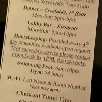 Hilton Concord - Info given with Hilton Keycard. - Hotels Near Me - Concord, California