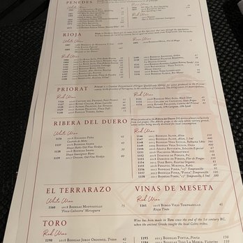 Bolero Restaurante - Wine list 1/22 - Tapas/Small Plates Near Me - Temecula, California