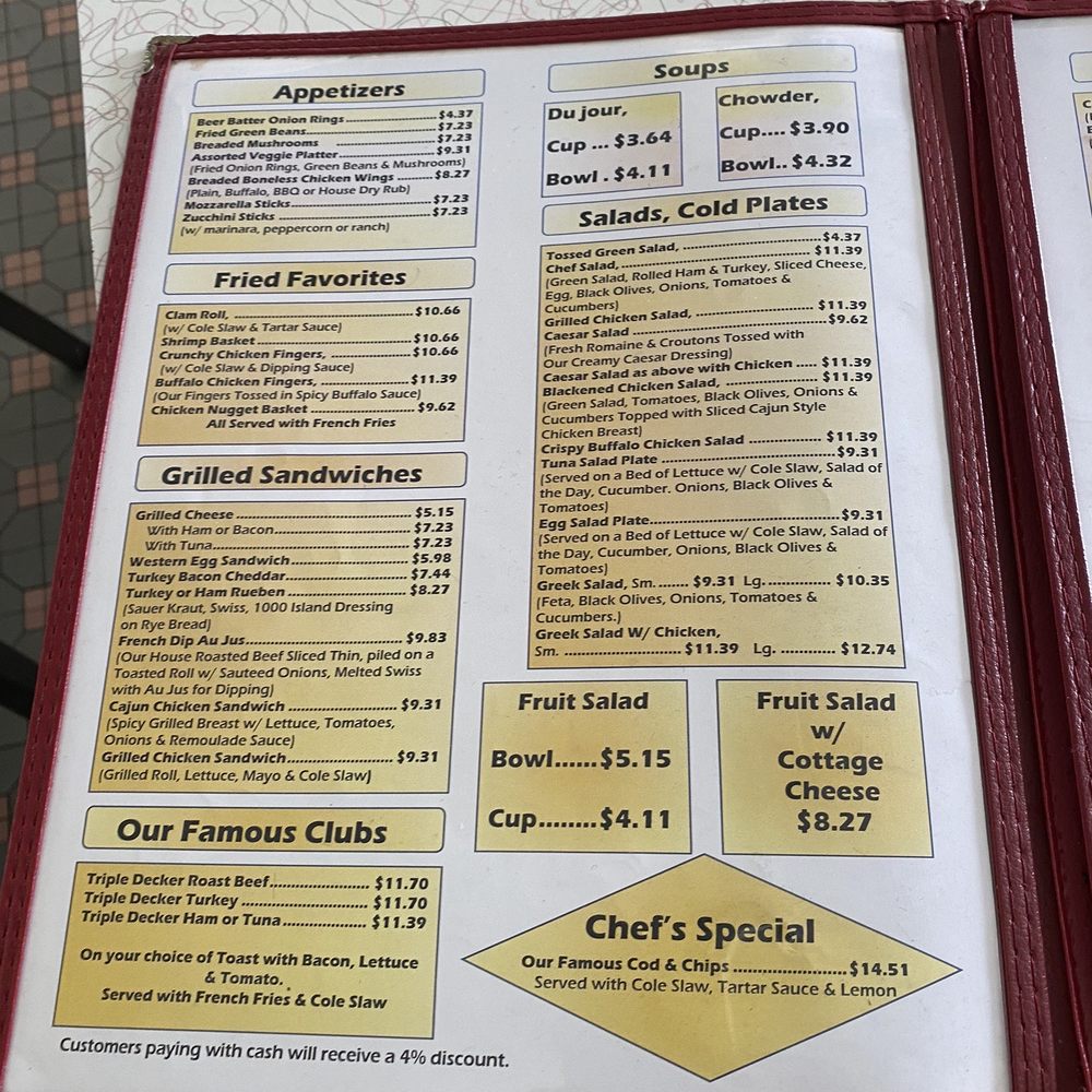Martindale Chief Diner - Menu - Sandwiches Near Me - Craryville, New York