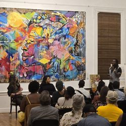 Beach Institute African American Cultural Center - Amiri Farris discusses his work titled "Our Radiant Heritage."