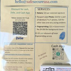 #1 All Safe & Secure Live Scan Fingerprint - Info Sheet (August 2026)