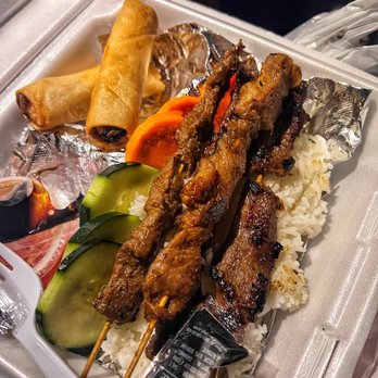 The Blasian Asian - Combo X pork and beef skewers - Cambodian Near Me - Waco, Texas