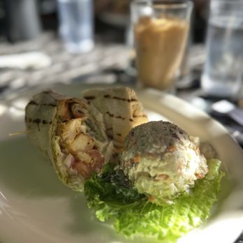 Garden Cafe - Chicken Kebob Wrap with potato salad. - Breakfast & Brunch Near Me - Sherman Oaks, California