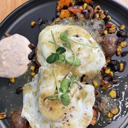 That New Place - Succotash with an extra egg