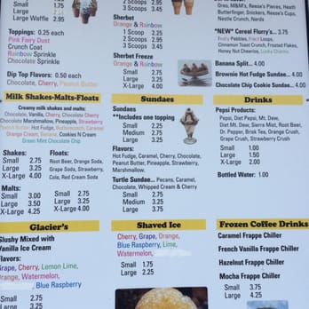 Dairy Point - Ice cream menu - Ice Cream & Frozen Yogurt Near Me - Blanchester, Ohio