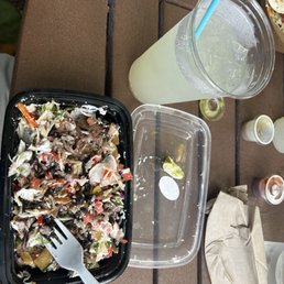 Carnitas Juan Bowl and Margarita on the Rocks