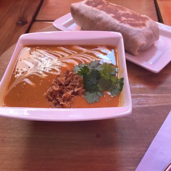 Ravi Soups - Apricot curry soup and lamb wrap. - Sandwiches Near Me - Toronto, Ontario