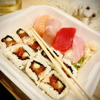 Sushi-Cho - Spicy tuna roll with nigiri sampler. - Japanese Near Me - Tucson, Arizona Sushi-Cho - Spicy tuna roll with nigiri sampler. - Japanese Near Me - Tucson, Arizona