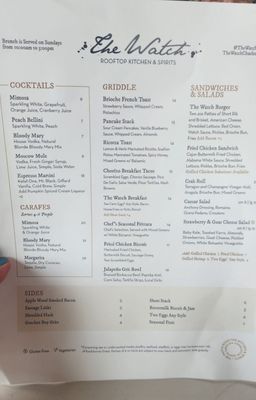 Menu photo 1 The Watch Rooftop Kitchen & Spirits Charleston, SC Menu photo 1 The Watch Rooftop Kitchen & Spirits Charleston, SC