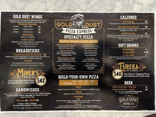 Menu photo 4 Gold Dust Pizza Express Modesto, CA
