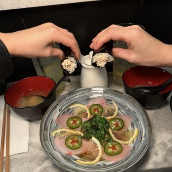 Ato Hand Roll Bar - Yellowtail Carpaccio - Japanese Near Me - Fullerton, California