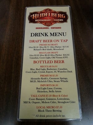 Menu photo 5 Heidelberg Restaurant & Tavern Heidelberg, ON Menu photo 5 Heidelberg Restaurant & Tavern Heidelberg, ON