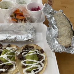 2 Lengua Vampiro, 1 buche taco, & a burrito w/ 2 meats