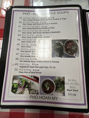 Menu photo 4 Pho Hoan My Los Angeles, CA