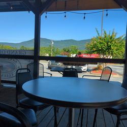 Good Morning Columbus Coffee & More - View from patio - outside seating (Formerly Greenriver Tavern)