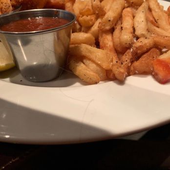 Dantanna's - Fried shrimp and French fries with a piece of hair - Sports Bars Near Me - Atlanta, Georgia