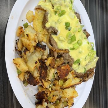 The Nook Breakfast Spot - Marinated Steak Benedict - Breakfast & Brunch Near Me - Lomita, California
