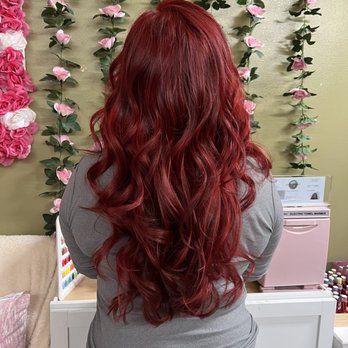 Monimon's Beauty Salon - Fashion  red - Hair Stylists Near Me - Bellflower, California