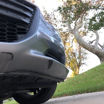 Cypress Autobody - Before, front bumper driver side - Auto Detailing Near Me - Hermosa Beach, California