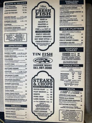 Menu photo 5 Tin Fish Boca Boca Raton, FL
