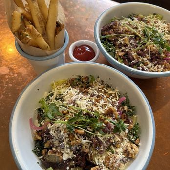 Souvla - Veggie salad and Greek fries. - Greek Near Me - San Francisco, California Souvla - Veggie salad and Greek fries. - Greek Near Me - San Francisco, California