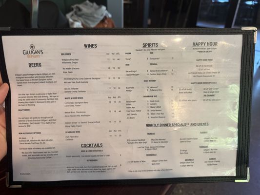 Menu photo 1 Gilligan's Brewery Cincinnati, OH