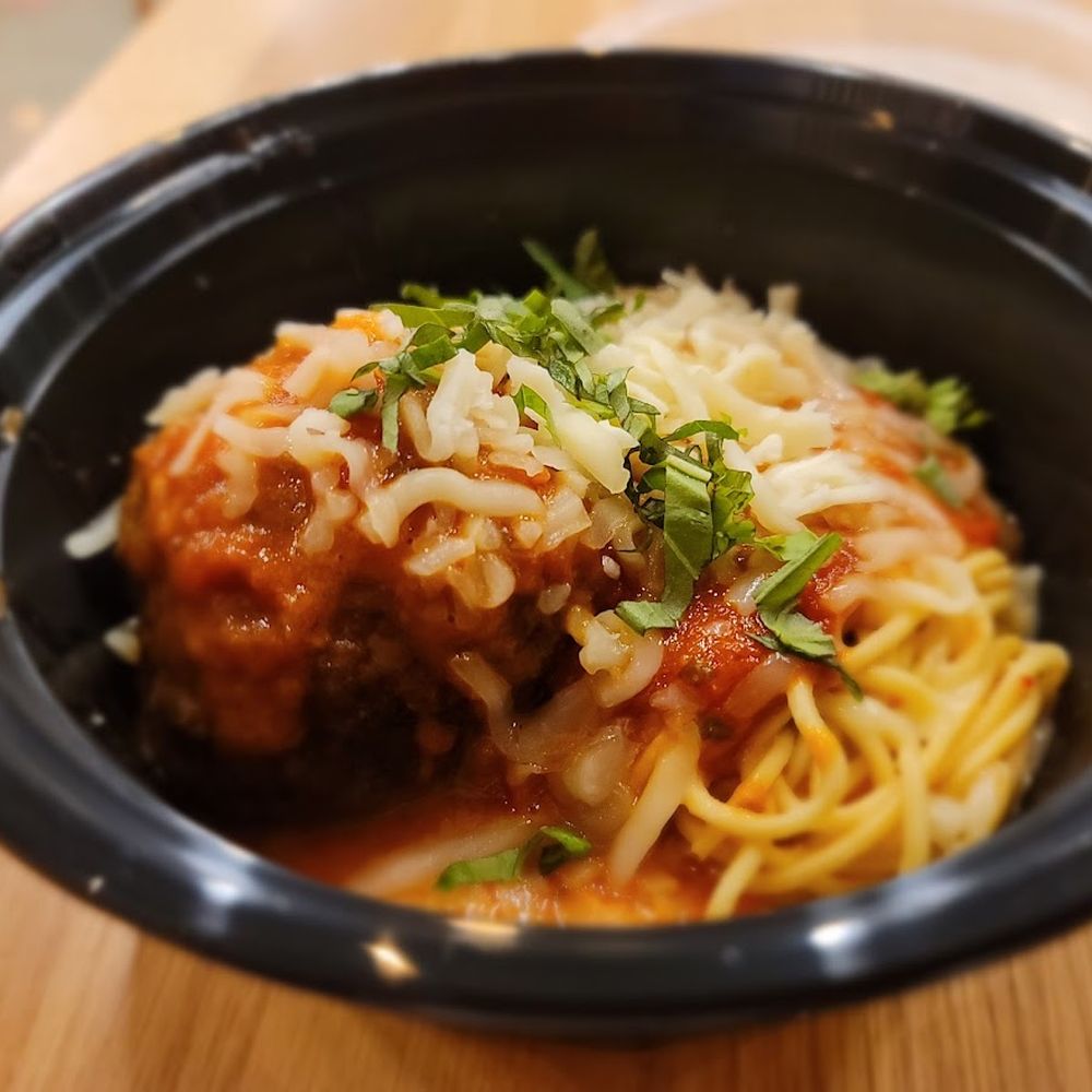 Potluck - Joey's: spaghetti + meatball + "tomato sauce" - Food Court Near Me - Roseville, Minnesota Potluck - Joey's: spaghetti + meatball + "tomato sauce" - Food Court Near Me - Roseville, Minnesota