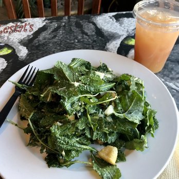 Lestat's Hillcrest - Kale Caesar Salad and Iced Marty Palmer Signature Drink - Coffee & Tea Near Me - San Diego, California