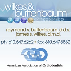 Buttenbaum Orthodontics - Wilkes & Buttenbaum Orthodontics logo & business card