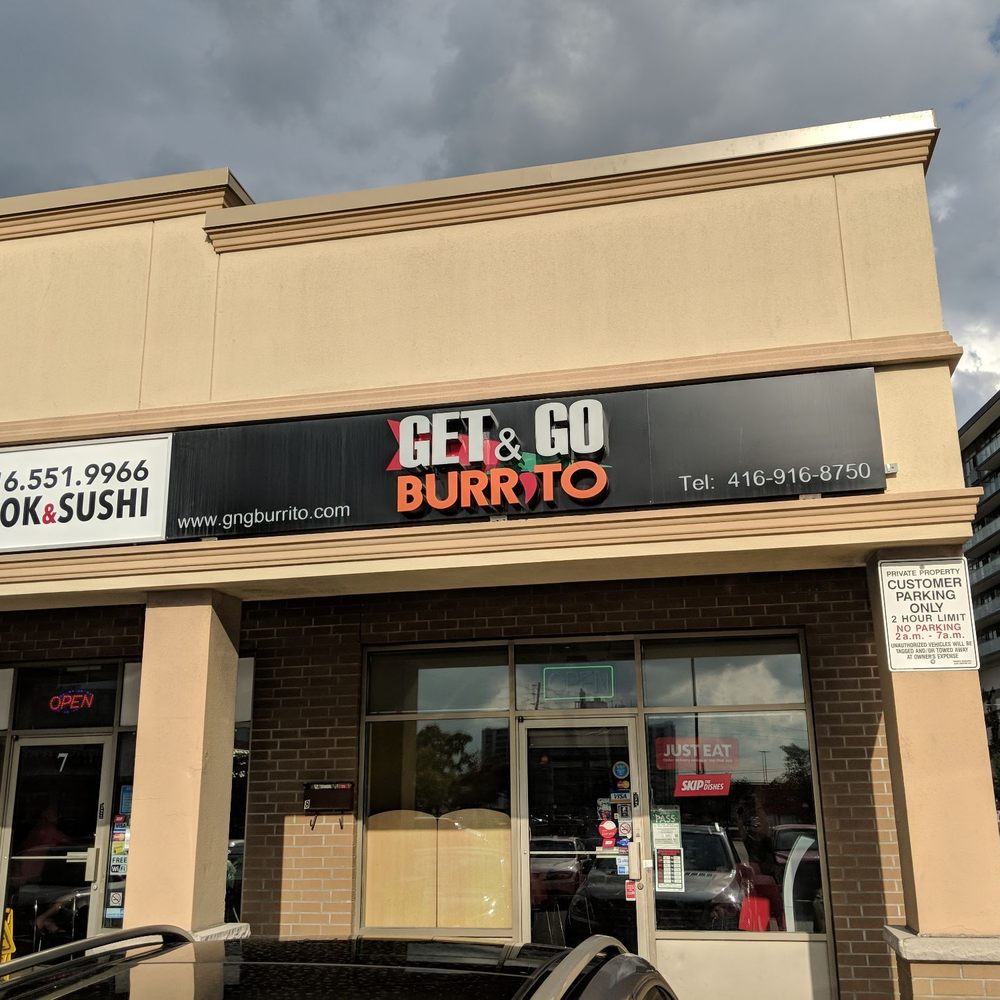 Get & Go Burrito - Outside from the parking lot in September 2018 - Mexican Near Me - Toronto, Ontario Get & Go Burrito - Outside from the parking lot in September 2018 - Mexican Near Me - Toronto, Ontario