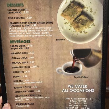 Nour Mediterranean Cafe - Full menu - Mediterranean Near Me - El Paso, Texas Nour Mediterranean Cafe - Full menu - Mediterranean Near Me - El Paso, Texas