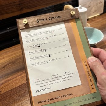 Seven Grams - Menu - Chinese Near Me - Tustin, California Seven Grams - Menu - Chinese Near Me - Tustin, California