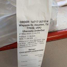 Receipt says 11:36 I didn't get my food until 12:50