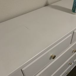 Dresser scratched in multiple places Dresser scratched in multiple places