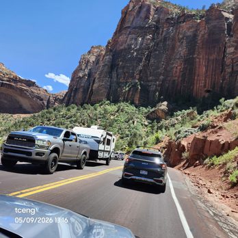 Zion National Park - On the road. - Parks Near Me Zion National Park - On the road. - Parks Near Me