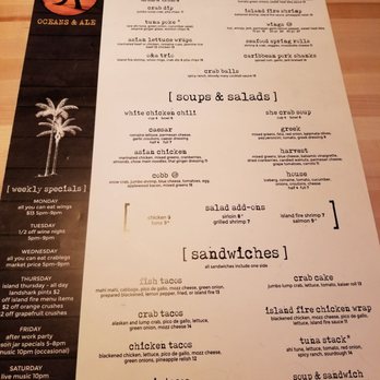 Oceans & Ale - Menu - Seafood Near Me - Williamsburg, Virginia Oceans & Ale - Menu - Seafood Near Me - Williamsburg, Virginia