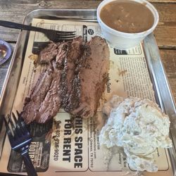 Tall City Meat Market - Brisket, beans, and potato salad!