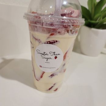 Sweeter Than sugar Desserts - a smoothie in a plastic cup - Desserts Near Me Sweeter Than sugar Desserts - a smoothie in a plastic cup - Desserts Near Me