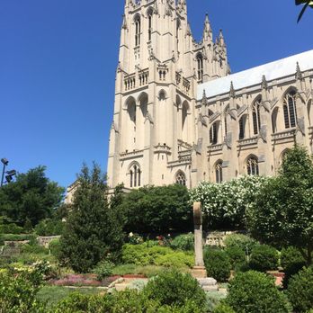 Bishop's Garden - Great view of the cathedral from the gardens - Botanical Gardens Near Me - Washington, DC, District of Columbia