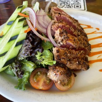 Shenanigans - Seared ahi salad (ask for it without blackening seasoning if you don't love salt!) - Irish Near Me - Long Beach, California