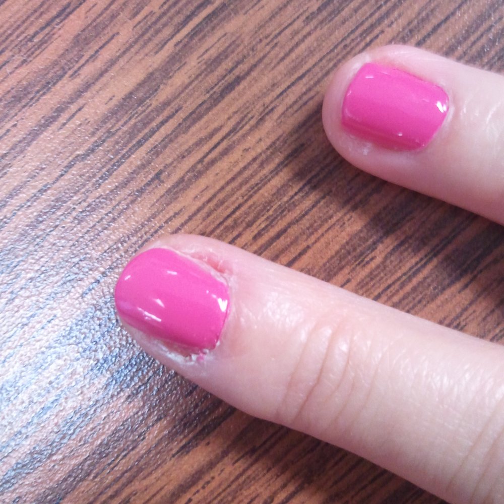 The Right Touch Nail Salon - missing nail polish on sides of nail, but polish all over cuticles - Nail Salons Near Me - Pasadena, California The Right Touch Nail Salon - missing nail polish on sides of nail, but polish all over cuticles - Nail Salons Near Me - Pasadena, California