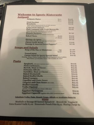 Menu photo 1 Ignotz's Ristorante Chicago, IL Menu photo 1 Ignotz's Ristorante Chicago, IL