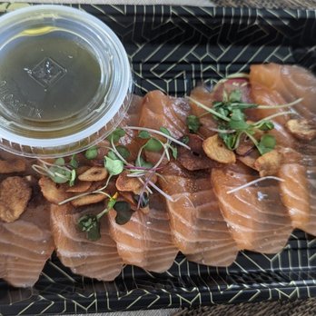 Jinbei West - Salmon Carpaccio - Sushi Bars Near Me - Peachtree Corners, Georgia Jinbei West - Salmon Carpaccio - Sushi Bars Near Me - Peachtree Corners, Georgia